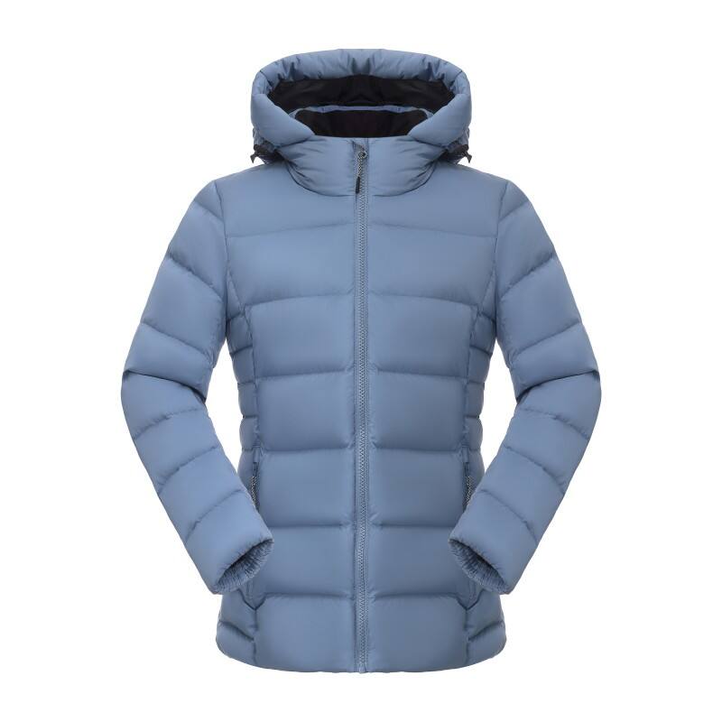 Women's Lightweight Down Jacket - Slim-Fit Water-Resistant Hooded Puffer Coat