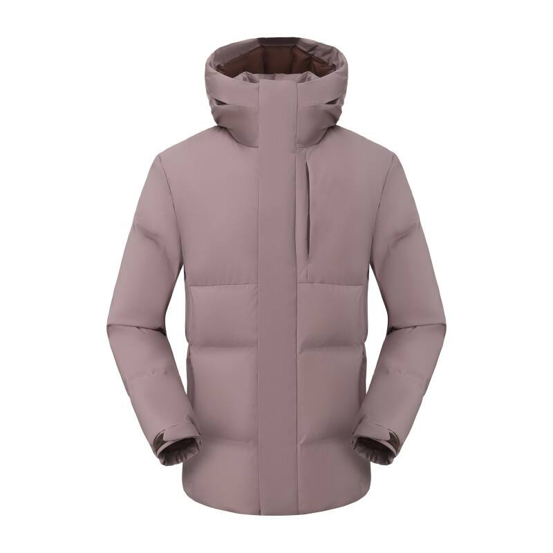 Men's Seamless Puffer Jacket - Matte Windproof Insulated Minimalist Winter Coat