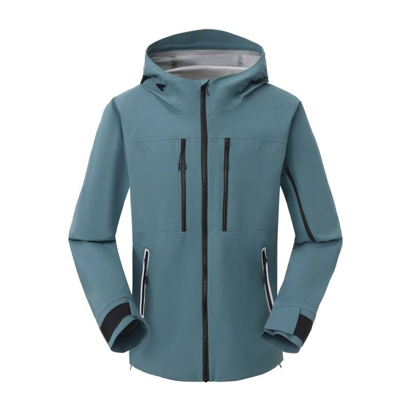Men's Tech-Shell waterproof hoodied zip pkt Storm Jacket