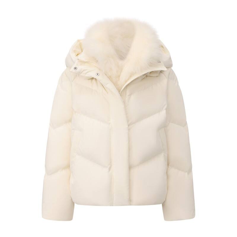 Women's Premium Down Parka - Winter Coat with Removable Fur Trim & Cinched Waist