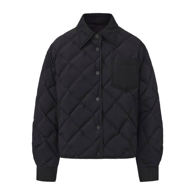 Women's Diamond Quilted Jacket - Lightweight Insulated Shacked with Star Embroidery