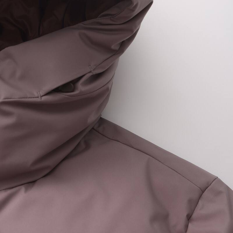Men's Seamless Puffer Jacket - Matte Windproof Insulated Minimalist Winter Coat