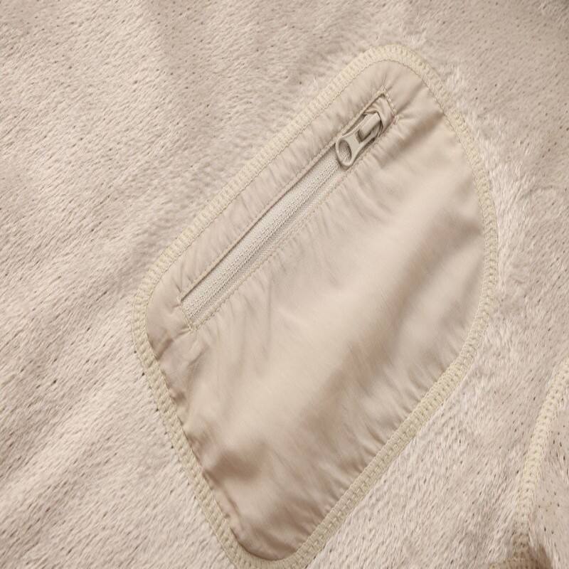 Women's Lustrous Velvet Hoodie - Slim-Fit Thermal Layer with Zip Utility Pocket