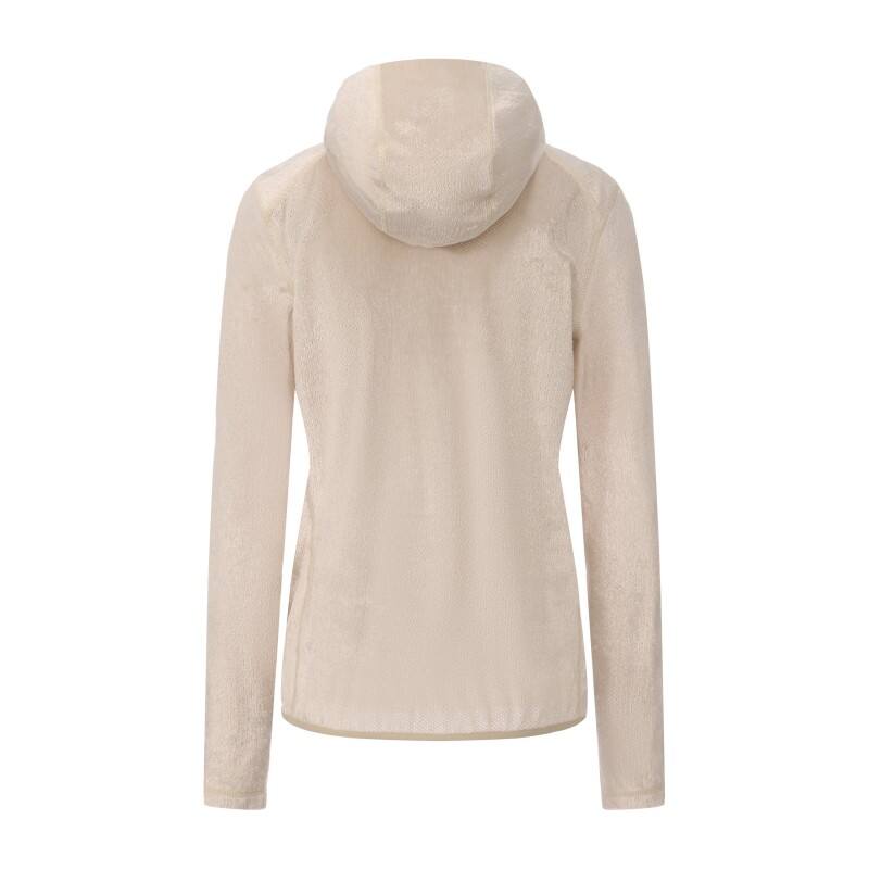 Women's Lustrous Velvet Hoodie - Slim-Fit Thermal Layer with Zip Utility Pocket