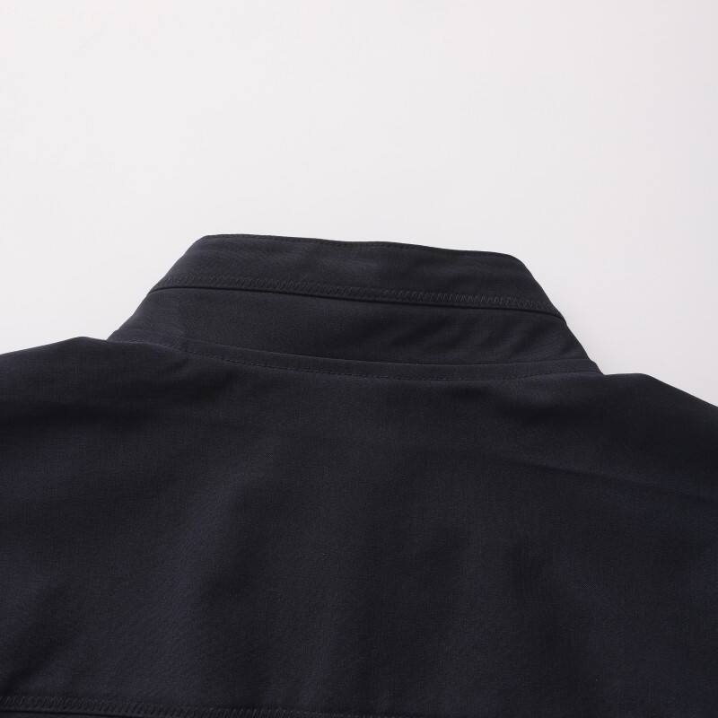  Slim-Fit Urban Commuter Jacket - Minimalist Mock-Neck Shell with Metal Zips