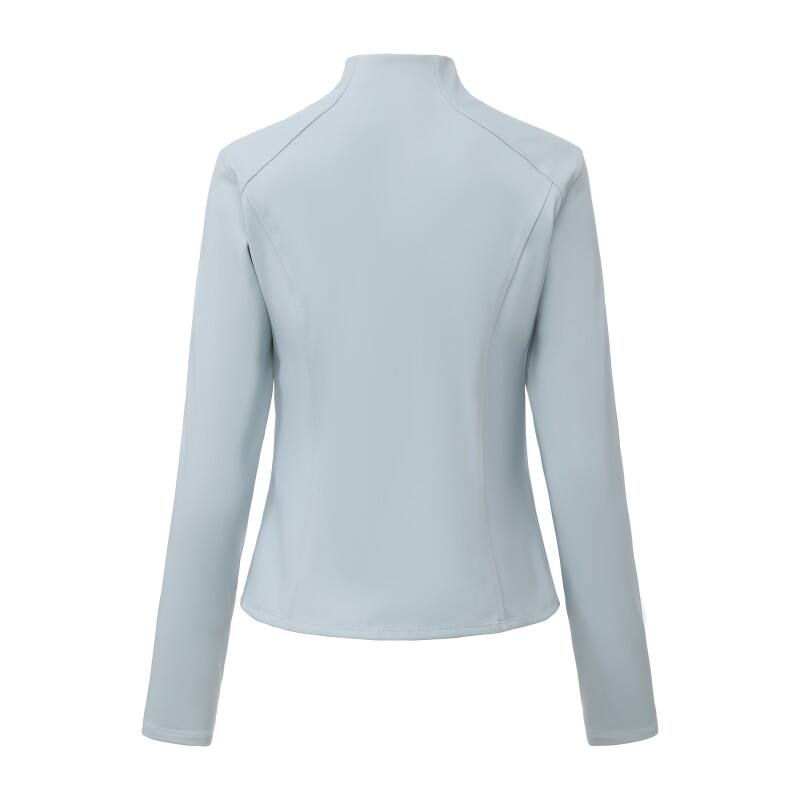 Women's Performance Full-Zip Jacket - Slim-Fit Sculpting Yoga Layer with Thumb holes