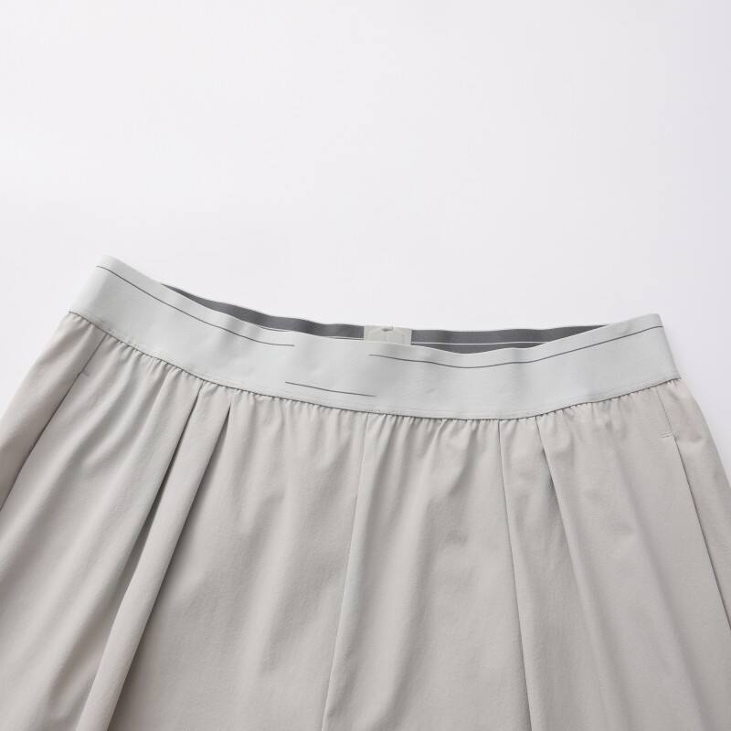 Women's Urban Tech Wide-Leg Pants - Lightweight High-Drape Trousers with Logo Elastic Waist
