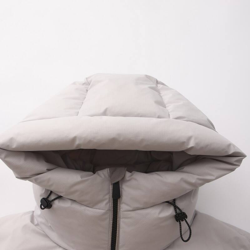 Men's Silver Metallic Puffer Down Jacket -  Insulated Winter Snow Coat 