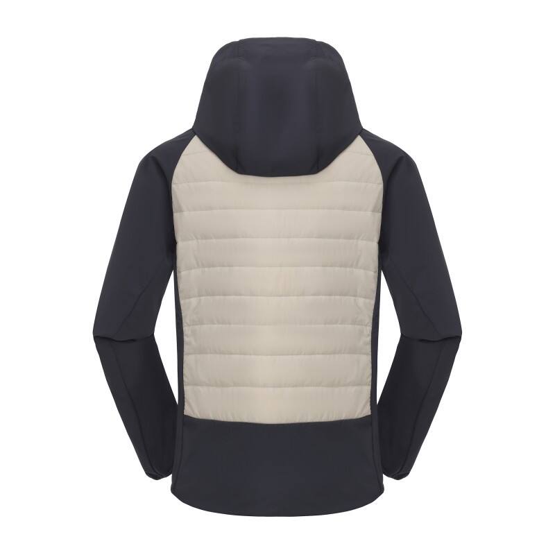 Men's Hybrid Insulated Jacket - 4-Way Stretch Sleeves & Quilted Body Puffer