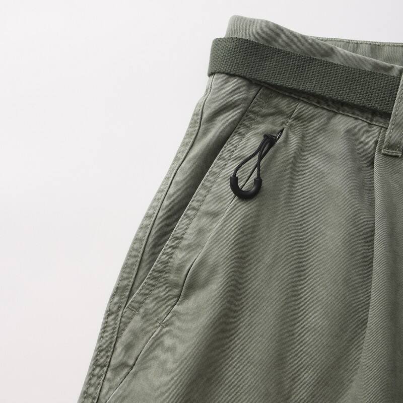 Men's Tactical Hiking Pants - Cotton-twill Utility Trousers with Integrated Belt