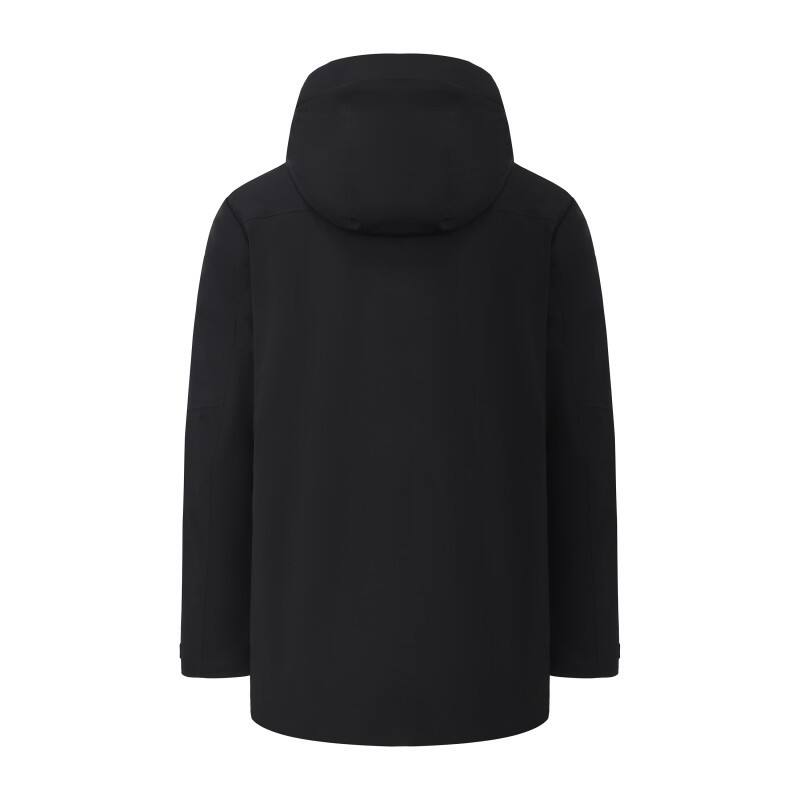 Men's Urban Commuter Parka - Minimalist Waterproof Shell with Concealed Closure