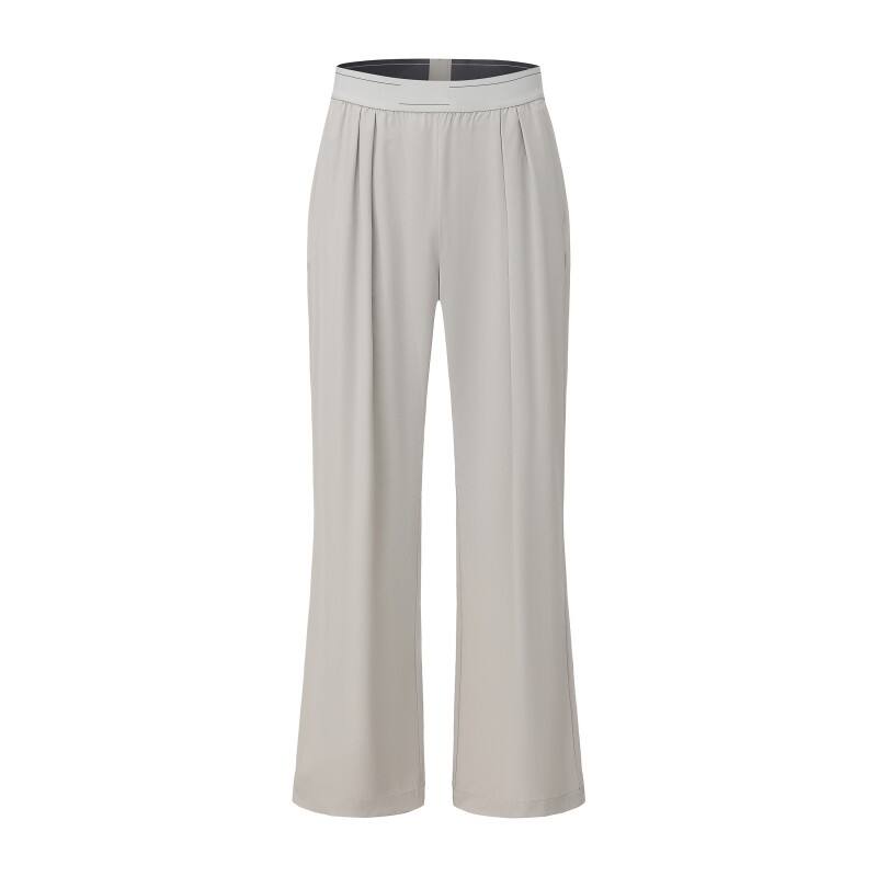 Women's Urban Tech Wide-Leg Pants - Lightweight High-Drape Trousers with Logo Elastic Waist