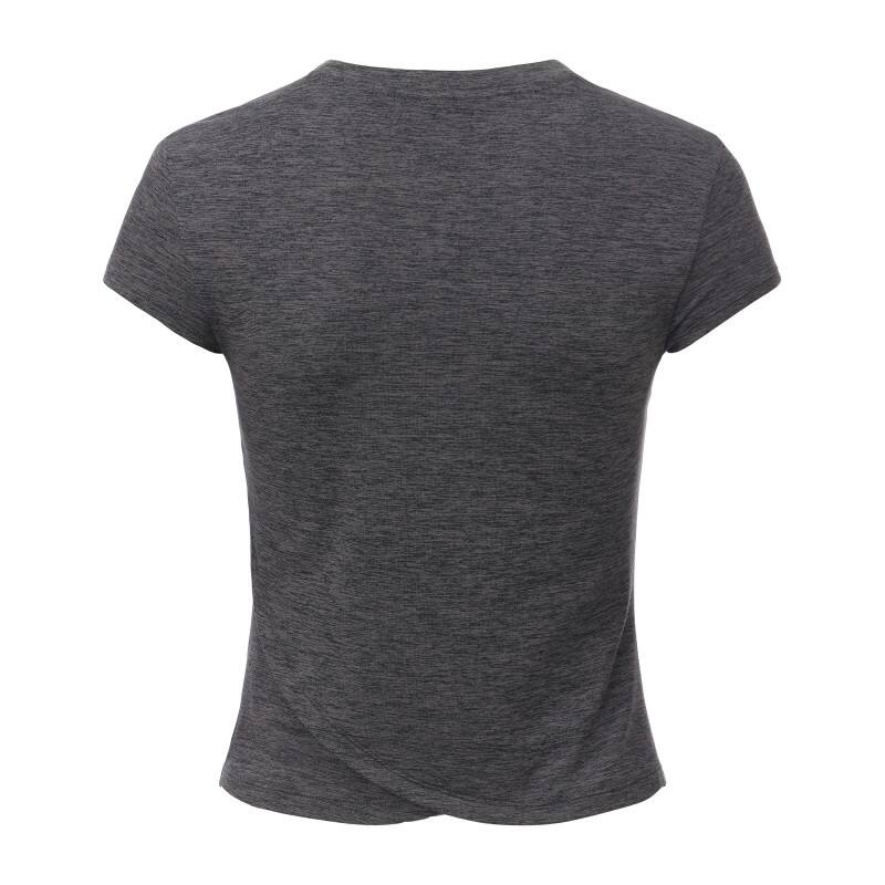 Women's Performance Yoga Tee - Moisture-Wicking Short Sleeve with Cross-Wrap Hem