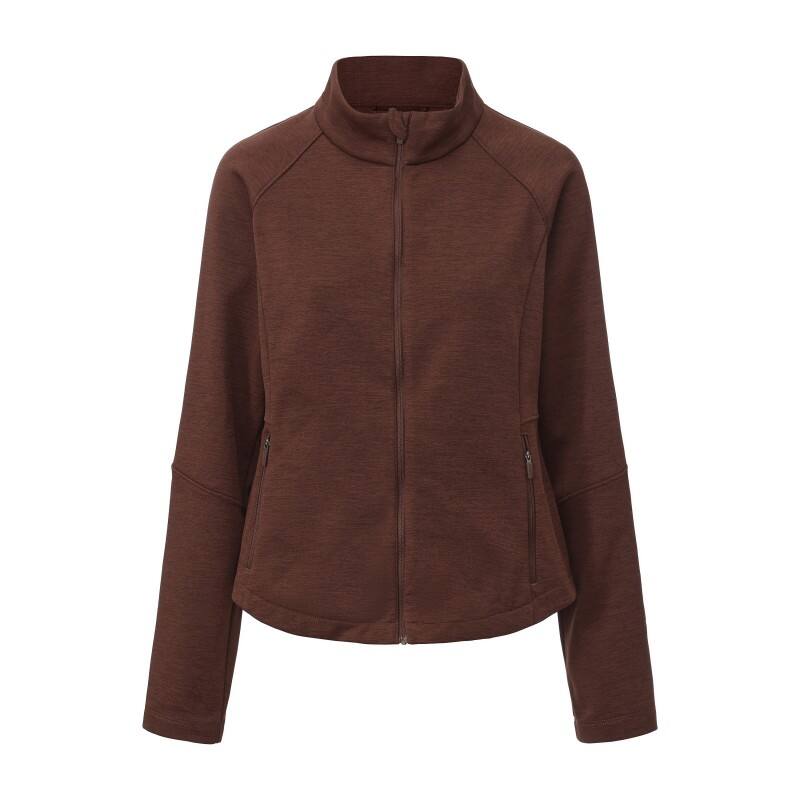 Women's Thermal Knit Jacket - Soft-Touch Performance Layer with Secure-Zip Pockets