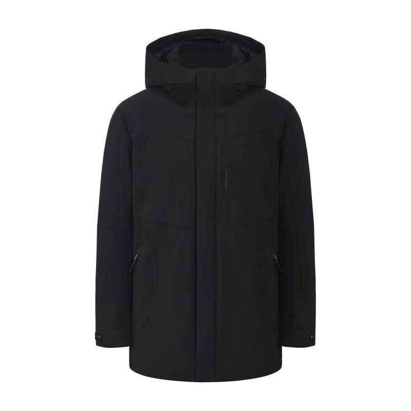 Men's Urban Commuter Parka - Minimalist Waterproof Shell with Concealed Closure
