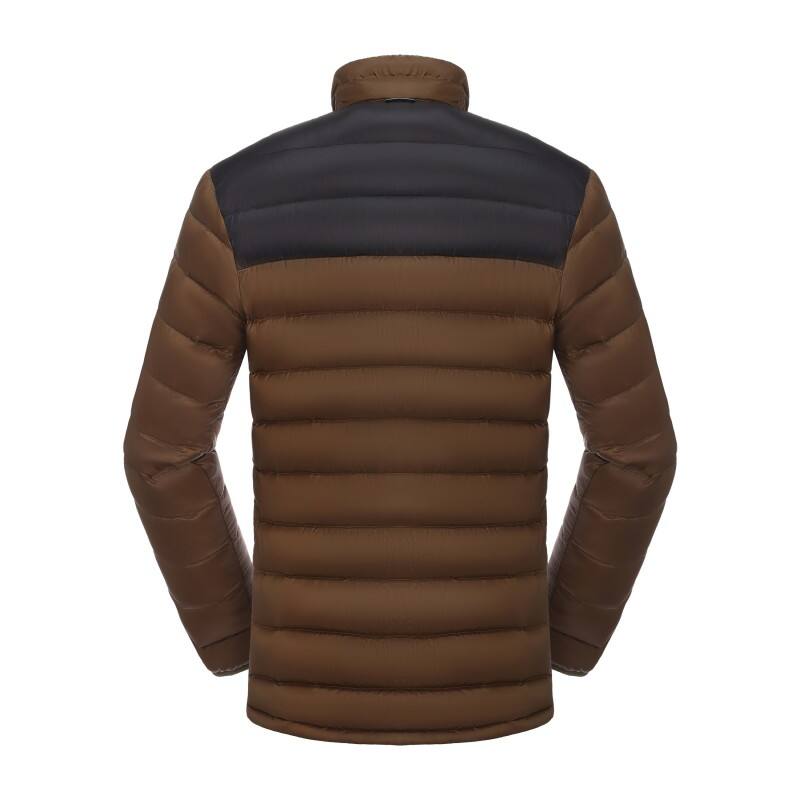 Men's Two-Tone Down Jacket - Lightweight Insulated Color-Block Winter Coat