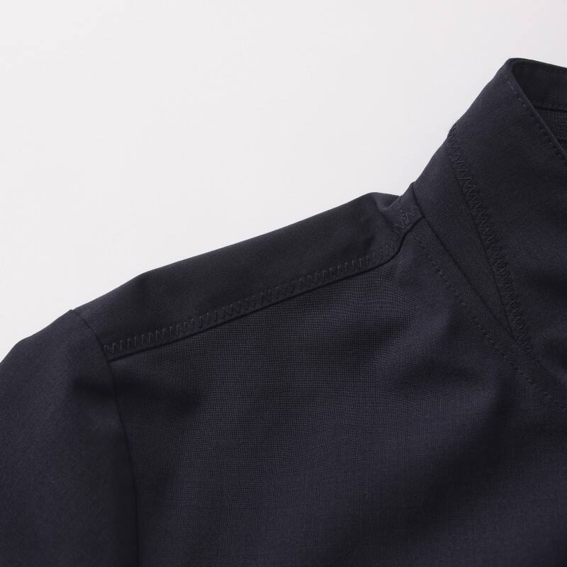  Slim-Fit Urban Commuter Jacket - Minimalist Mock-Neck Shell with Metal Zips