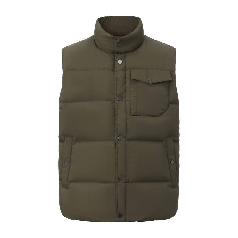 Men's Urban Leisure Padded Vest - Minimalist Stand-Collar Insulated Gilet