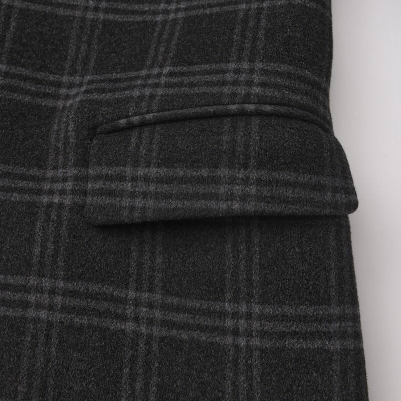  Men's Classic Plaid Wool-Blend Coat - Stylish Urban Commuter Overcoat