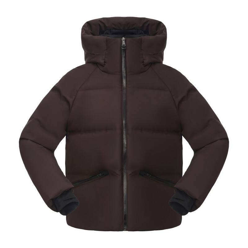 Women's Short Down Puffer Jacket - Matte Water-Resistant Oversized Winter Parka