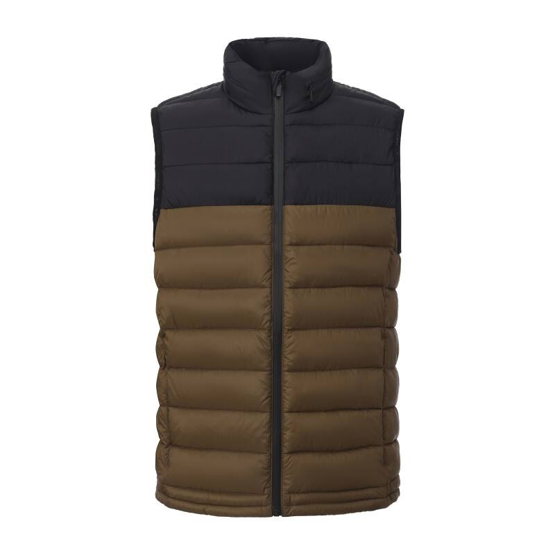 Two-Tone Puffer Vest - Color-Block Insulated Gilet for Outdoor Layering