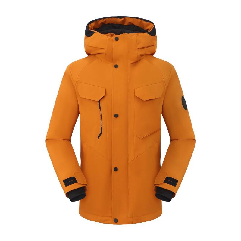  Men's Waterproof Down Parka - Heavyweight Windproof Outdoor Utility Winter Jacket