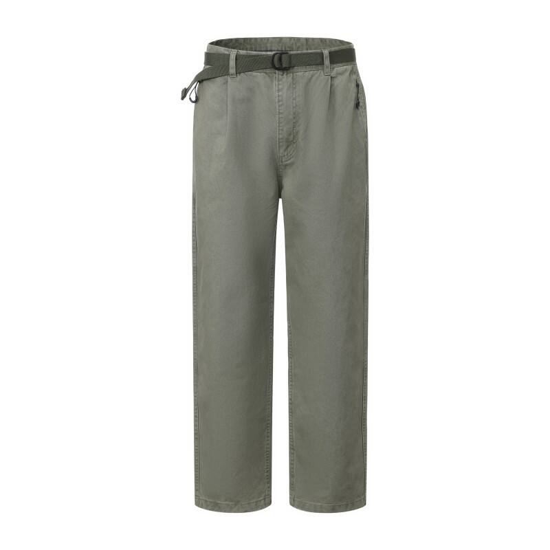 Men's Tactical Hiking Pants - Cotton-twill Utility Trousers with Integrated Belt