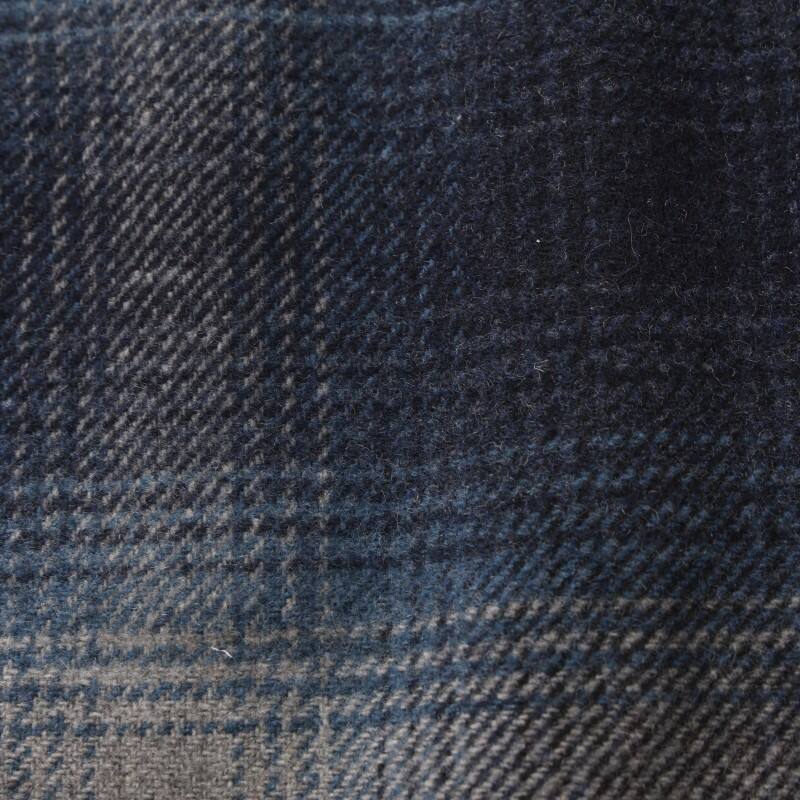 Men's Ombre Plaid Shirt Jacket - Wool-Blend Urban Leisure Shack with Cargo Pockets