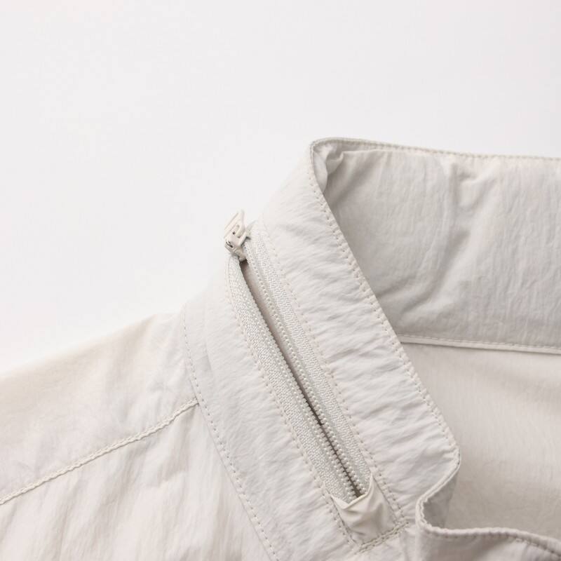 Men's Lightweight Tech Jacket - Breathable Crinkled Nylon Urban Leisure Shell