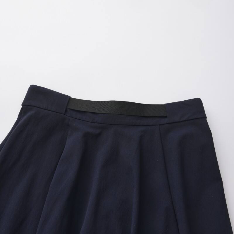Women's Technical A-Line Maxi Skirt - Water-Repellent Utility Skirt with Integrated Buckle Belt