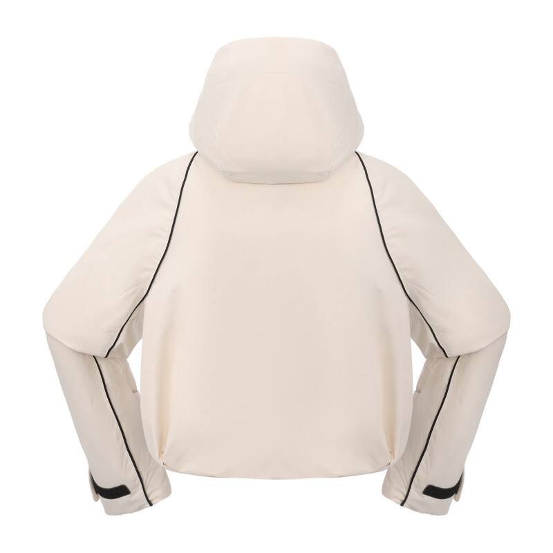 Women's Oversized Tech Down Jacket  with Contrast Piping