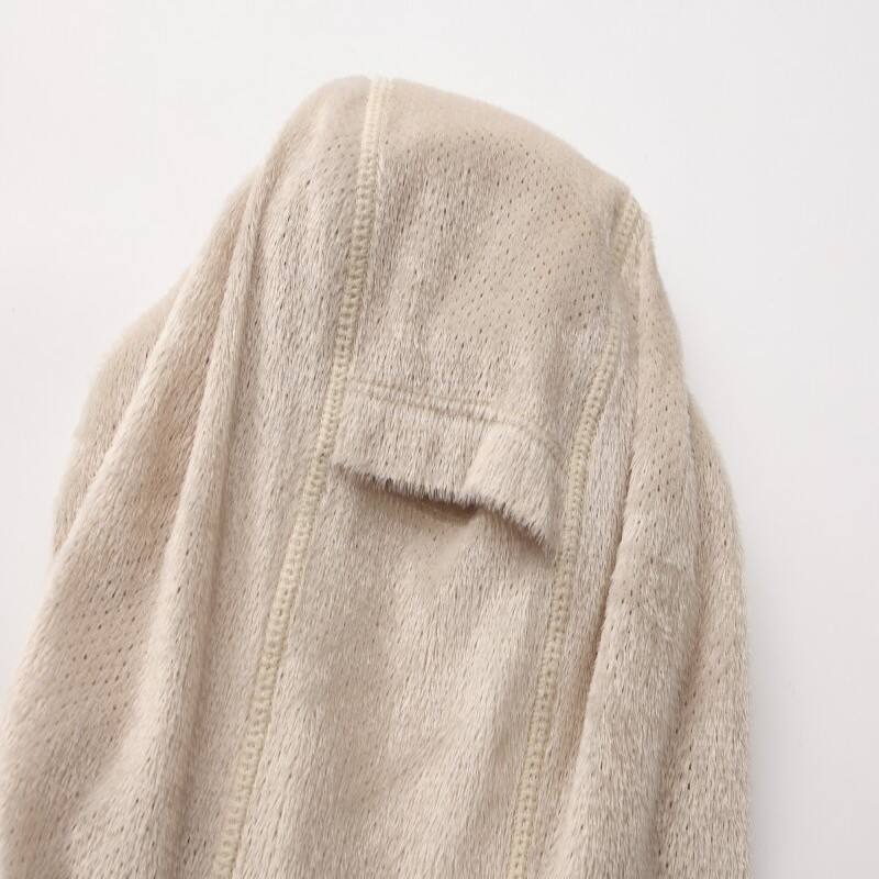 Women's Lustrous Velvet Hoodie - Slim-Fit Thermal Layer with Zip Utility Pocket