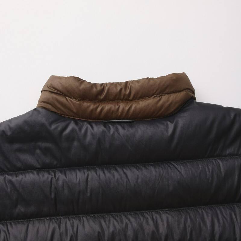 Men's Two-Tone Down Jacket - Lightweight Insulated Color-Block Winter Coat
