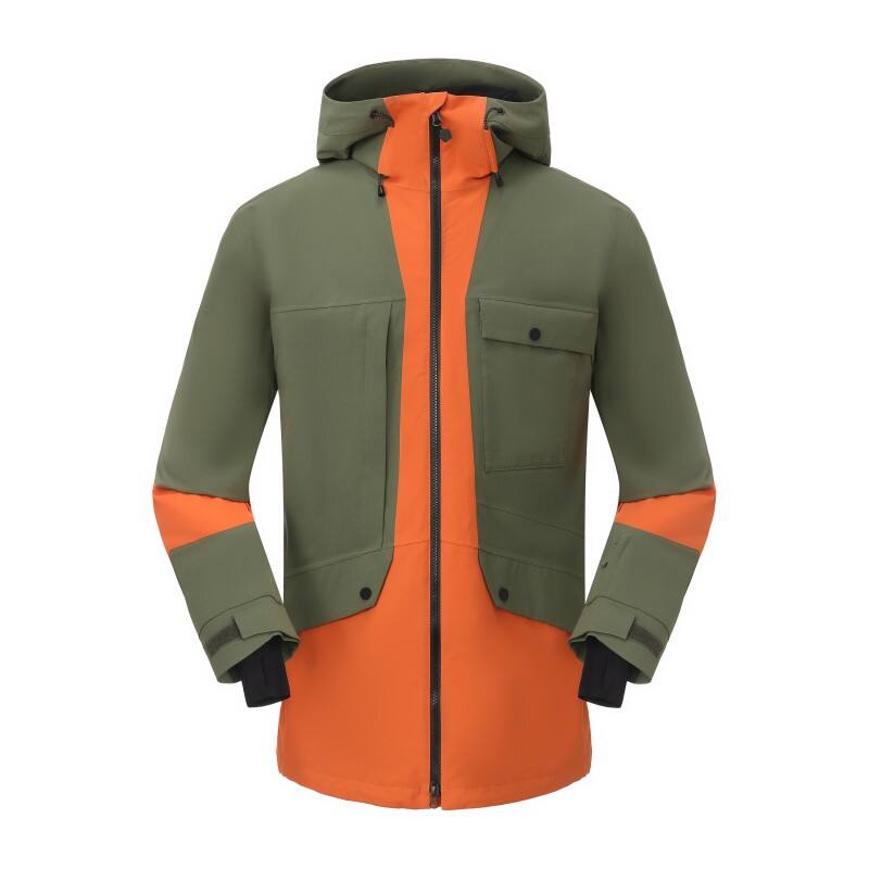 Men's High-Visibility Contrast Color Outdoor Tech  Parka