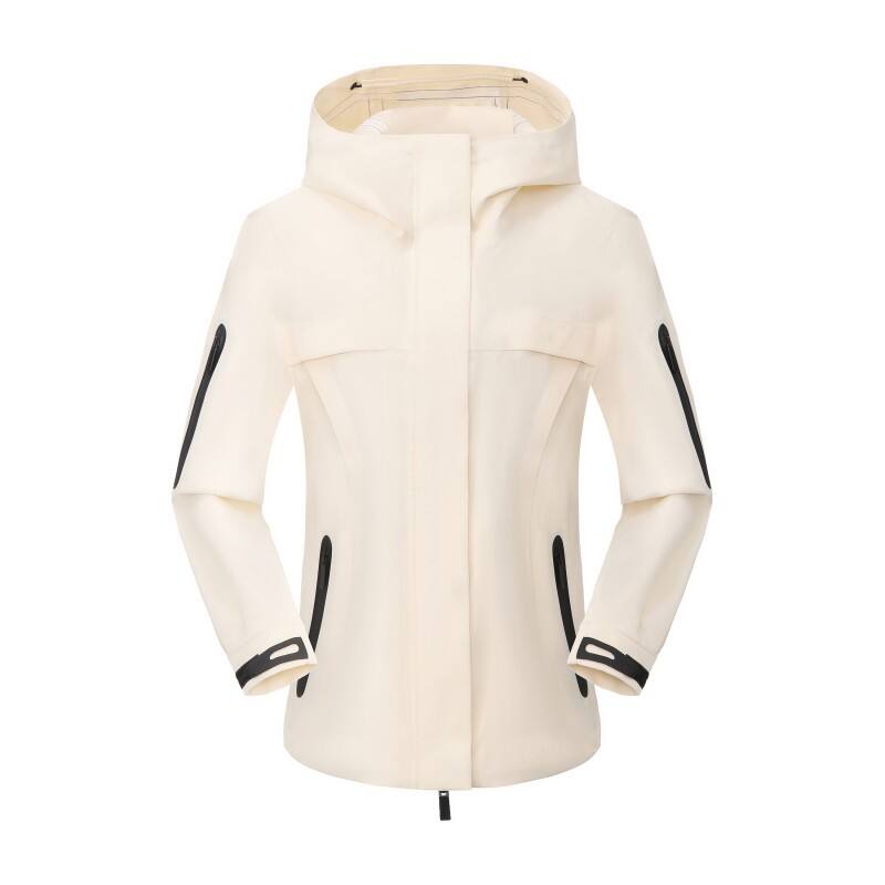 Women's Urban Tech Jacket - Minimalist Windproof Crop Shell with Cargo Details