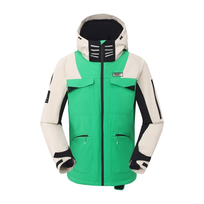 Men's Color-Block Ski Jacket - Waterproof Performance Shell Outdoor Winter Coat