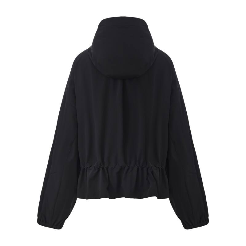 Women's Tech Windbreaker - Water-Resistant Active Jacket with Adjustable Cinched Waist