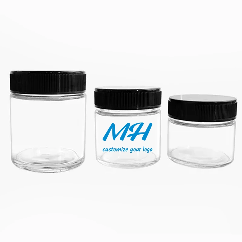 frascos personalizados de 100ml 130ml 230ml para hierba - a prueba de olores y seguros para niños, contenedores de vidrio