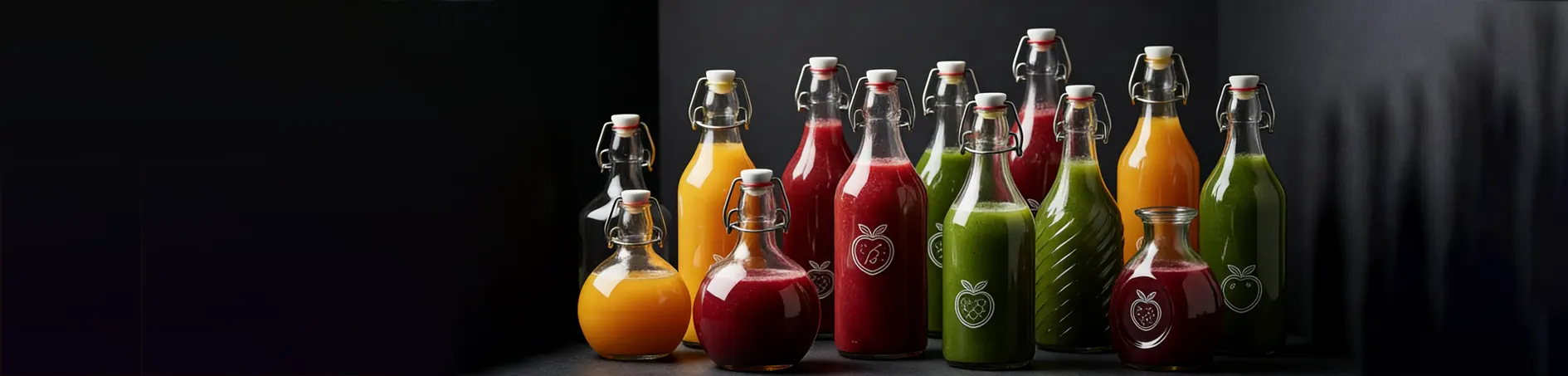 clear flip top glass bottles-0