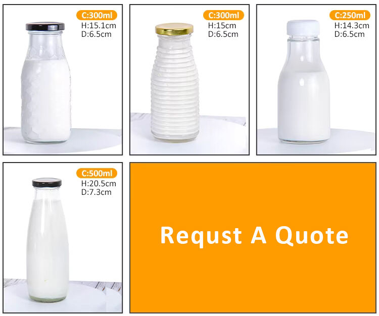 Wholesale 16 oz/500 ml Round Glass Juice Bottles for Beverage