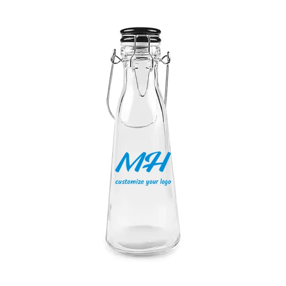 500ml & 1000ml Custom Flip Top Glass Bottles for Wholesale
