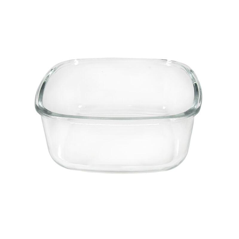 Elliptical Square Glass Meal Prep Containers