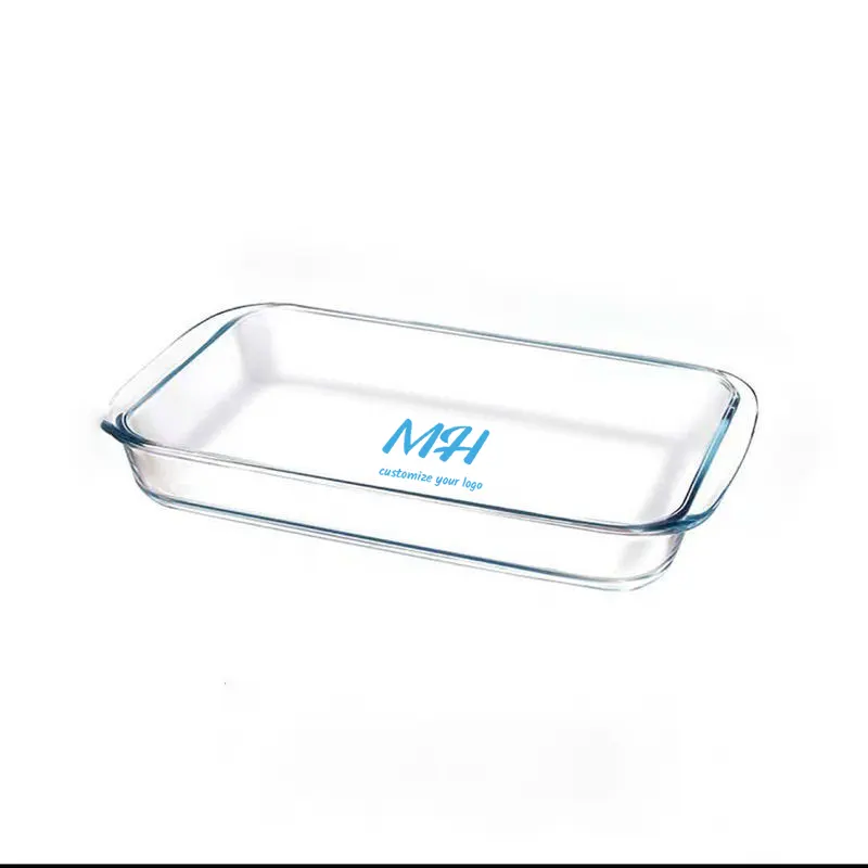 2200ml 2500ml 3000ml Square Glass Bakeware - Custom Oven Glass Pan Wholesale