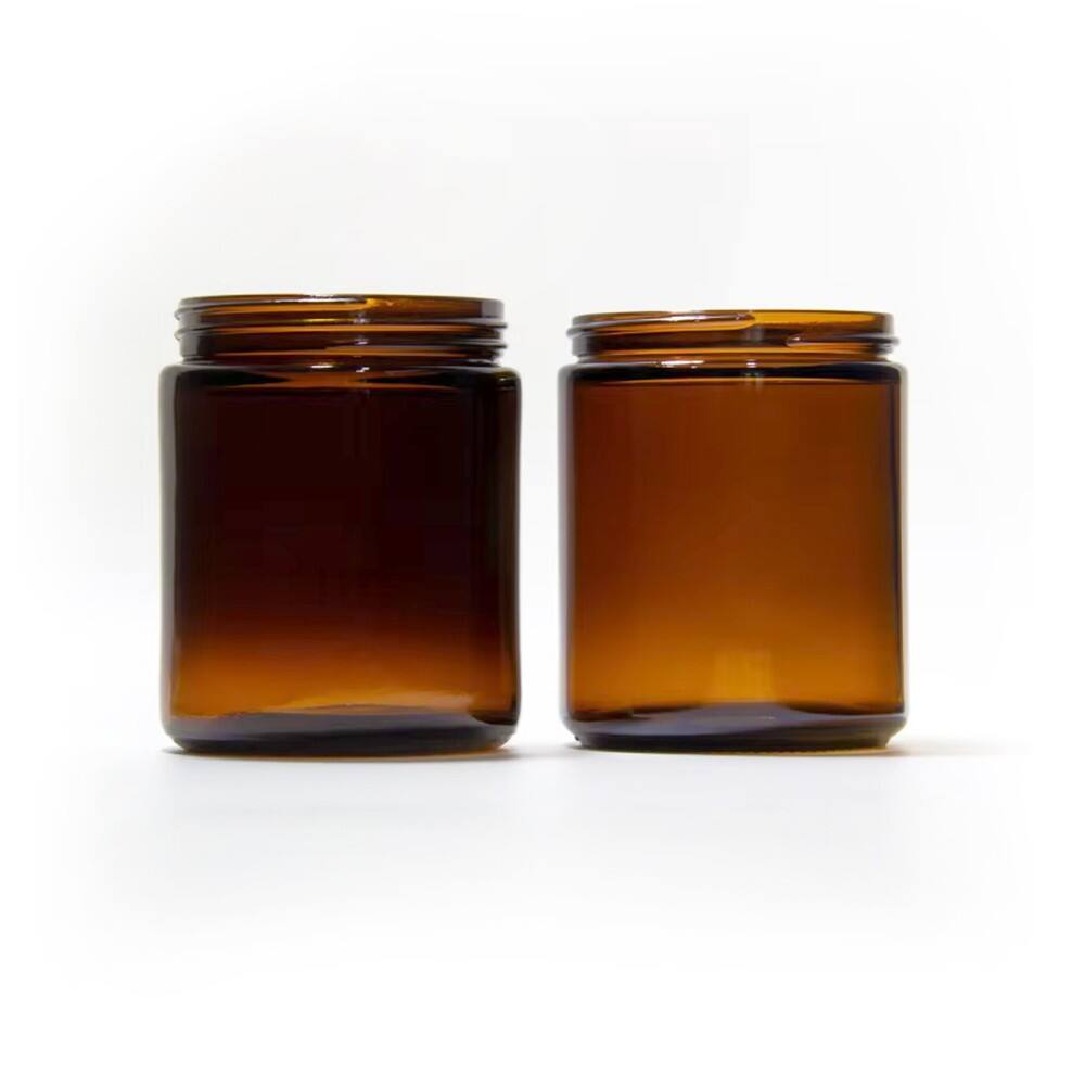 Amber Glass Jars for Herbs, Spices