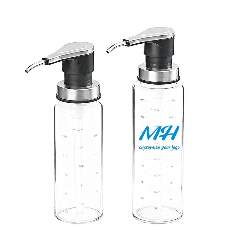 Dispenser Pompalı 300ml 500ml Cam Sos Şişeleri Toptan