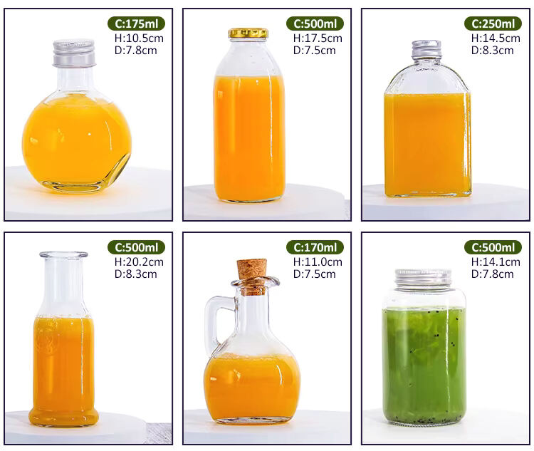 Glass Juice Soda and Beverage Bottles for Wholesale