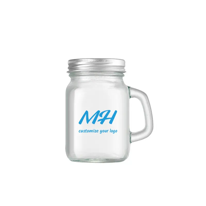 65ml Mason Drinking Jar with Handle – Custom Recyclable Glass Packaging