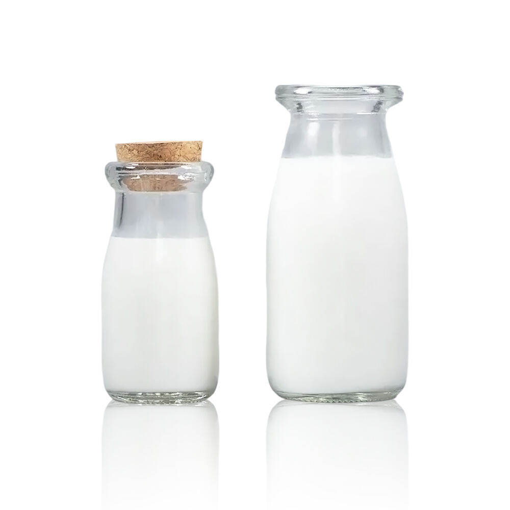 100ml 200ml Mini Glass Milk Bottles For Yogurt, Beverage