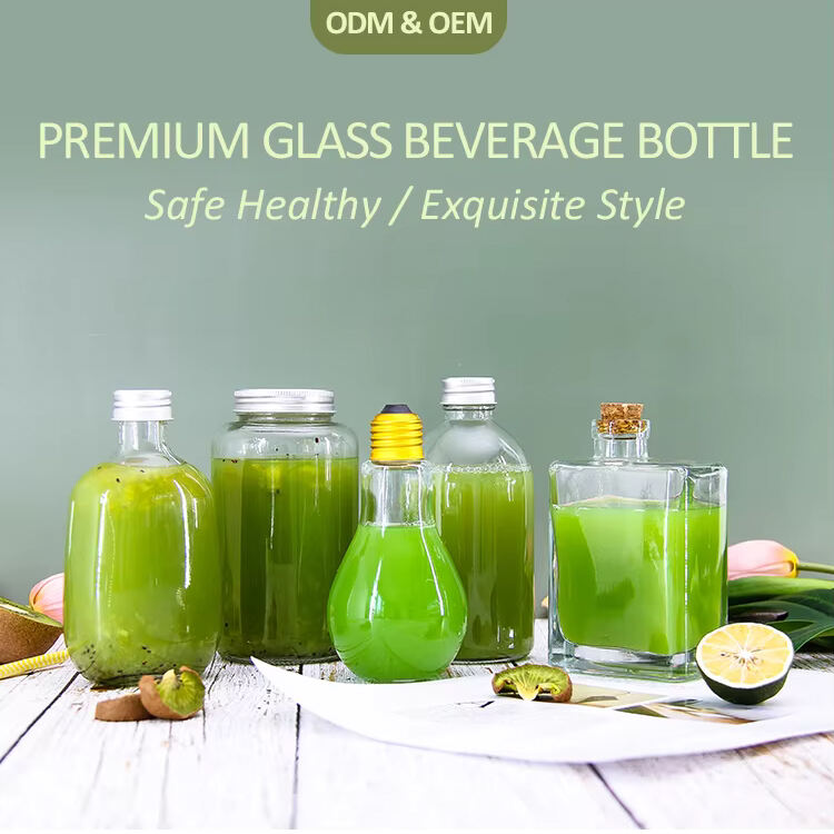 Customizable 350ml Glass Beverage Bottles - beverage bottles