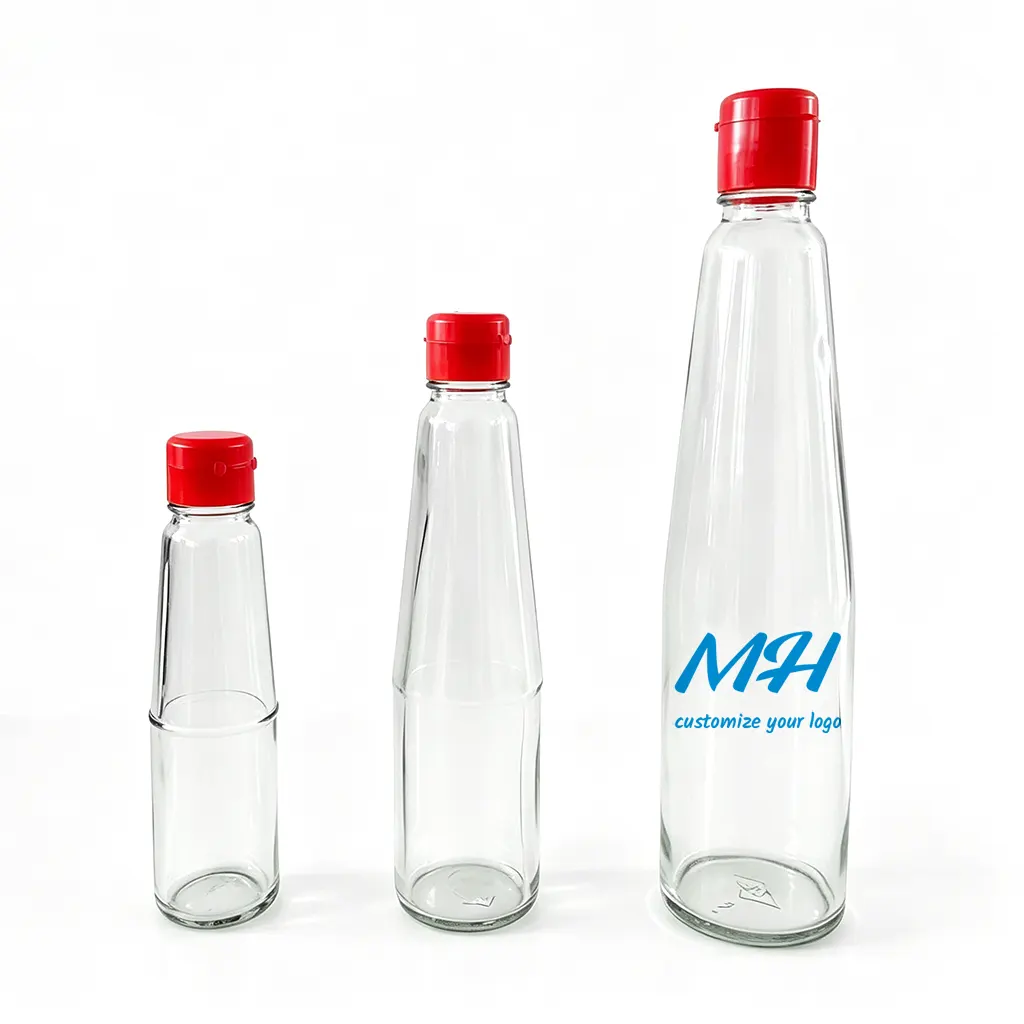 뚜껑이 있는 대용량 핫소스 병(100ml, 220ml, 400ml)